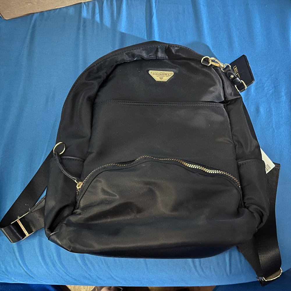 Ellen Tracy Black Backpack with Classic Design